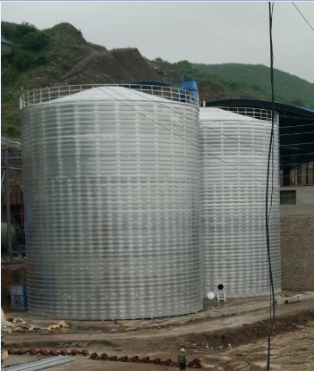 陵川粮食钢板仓的安装全过程不用热焊接